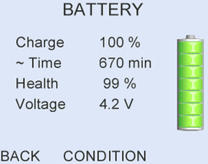 Long battery life - up to 250 test cycles or one full working week