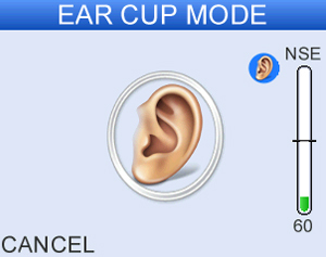 The Otoport ABR automatically detects if ear cups or probe inserts are being used.